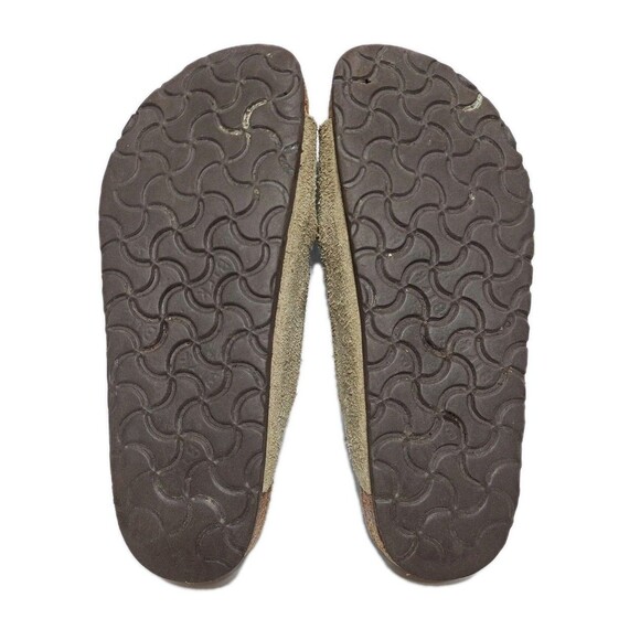 Birkenstock Arizona Women's Size 7 38 Soft Footbed Suede Leather Sandals Taupe - Picture 8 of 8